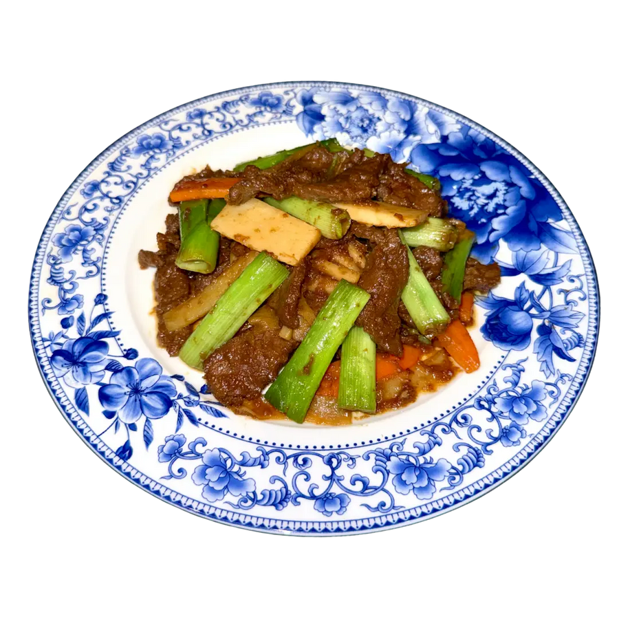 牛肉とネギの炒め物